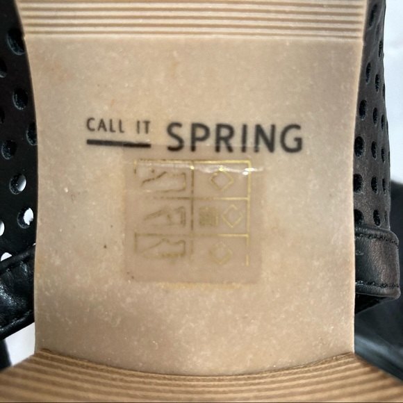 CALL IT SPRING Black Bootie with Ankle Straps Peep Toe Womens Size 7 - Picture 10 of 12